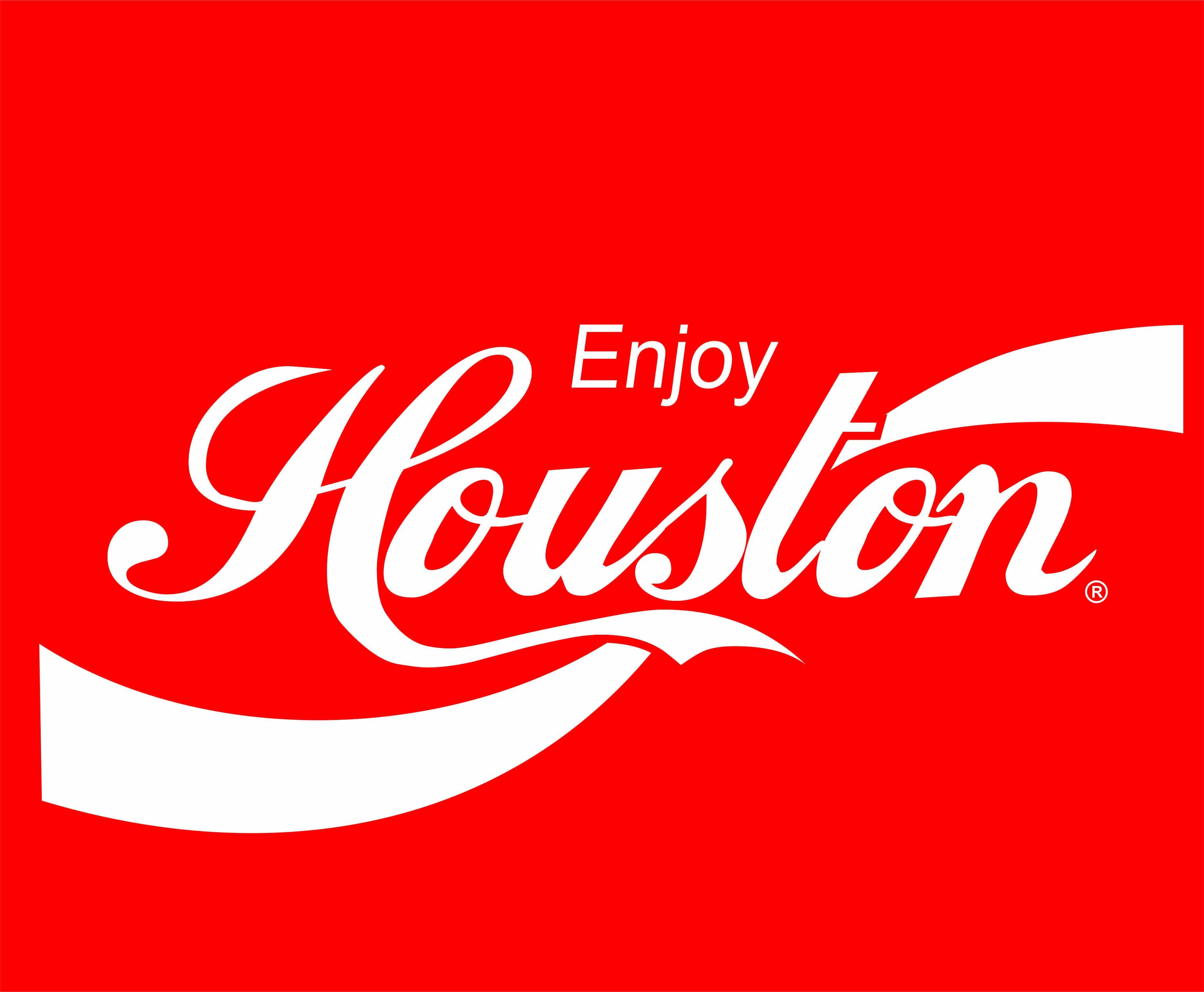 Enjoy Houston Coca Cola Logo close up