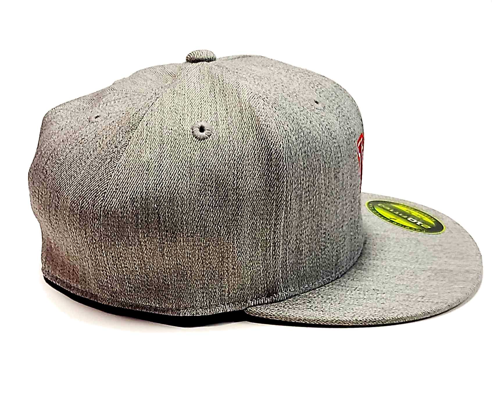University of Houston heather grey Semi Fitted Flexfit 6210 cap side view