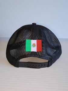 Houston Rockets Mexico Themed Black Trucker Cap with Mexican Flag on the back