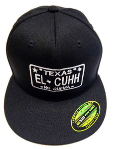 El Cuhh Black Flexfit cap front view