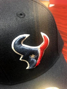 Houston Texans Navy blue fitted cap with 3d Puff embroidery