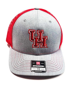 U of H grey and red trucker cap
