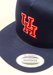 University of Houston Flat Bill snap back trucker cap logo view